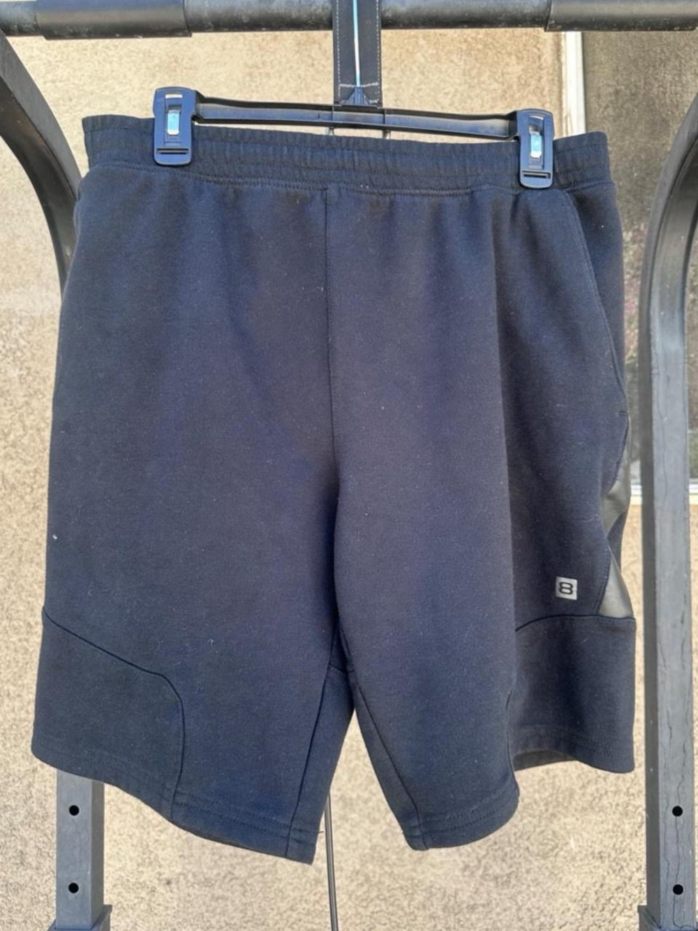 Layer 8 Men's Black Athletic Shorts with Subtle Logo